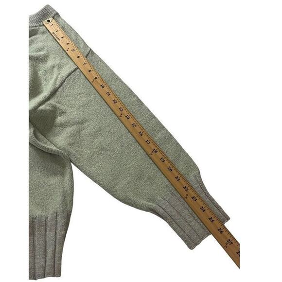 Free People‎ Street Fair Tunic Lime Grey Combo Oversized Sweater XS New - Picture 5 of 15